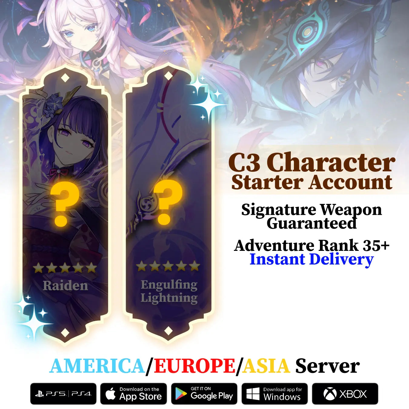 Genshin Impact C6 Characters High End Reroll Account - Limited