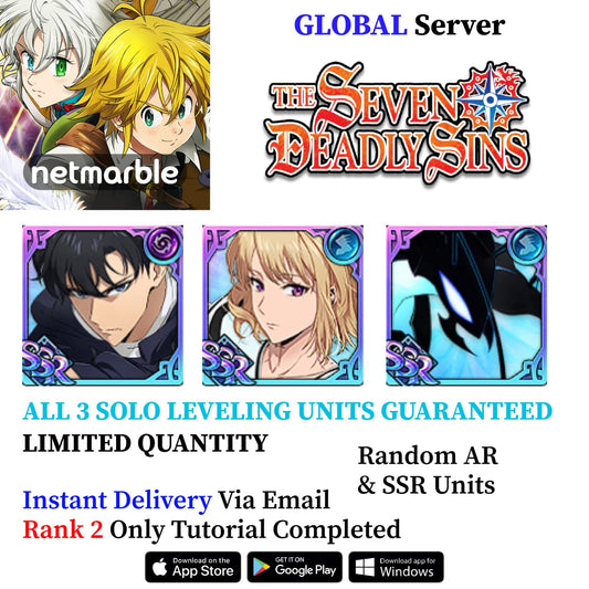 Solo Leveling Collab Seven Deadly Sins Grand Cross Accounts [Global]