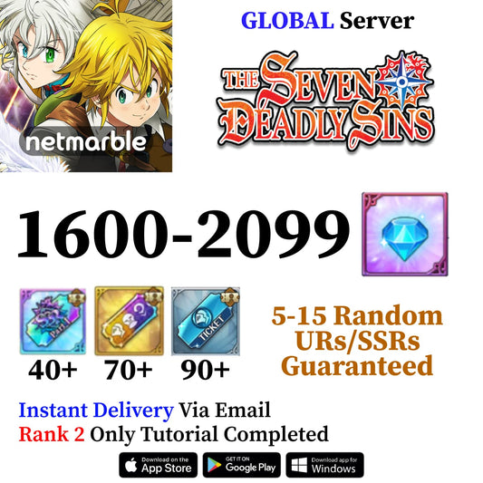 Seven Deadly Sins Grand Cross Account with 2000+ Diamonds [Global]