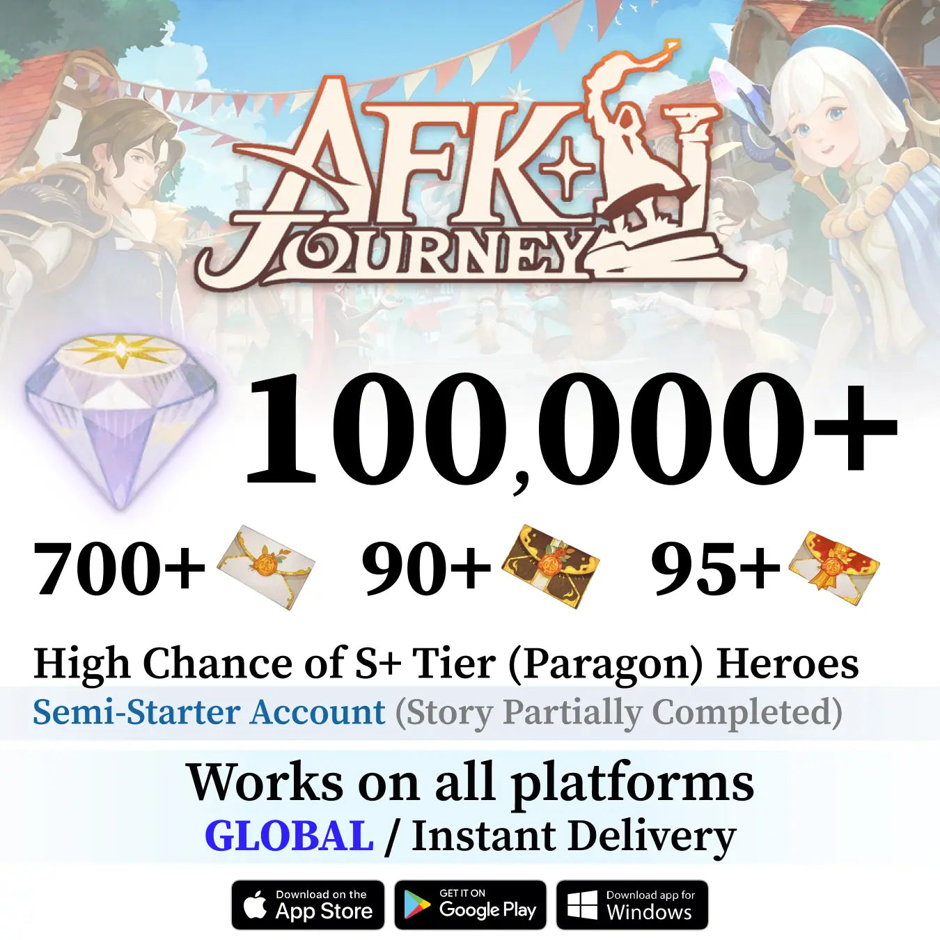 AFK Journey Semi-Starter Reroll Account | 6+ Celestial Heroes