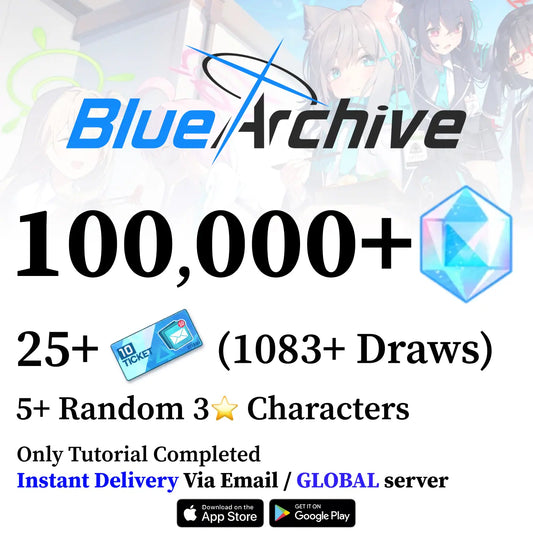 Blue Archive Starter Reroll Account with 100,000 Gems [Global]