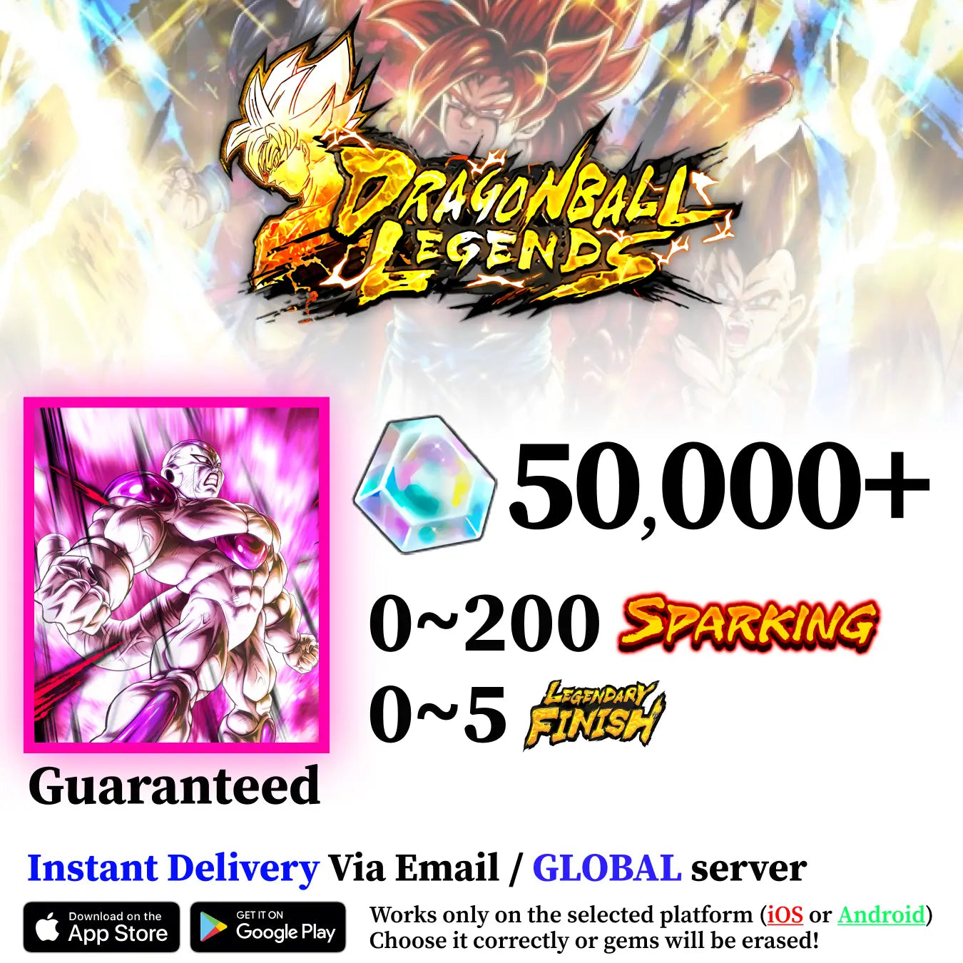 Dragon Ball Legends ULTRA Final Form Frieza: Full Power Starter Account [iOS/Android]