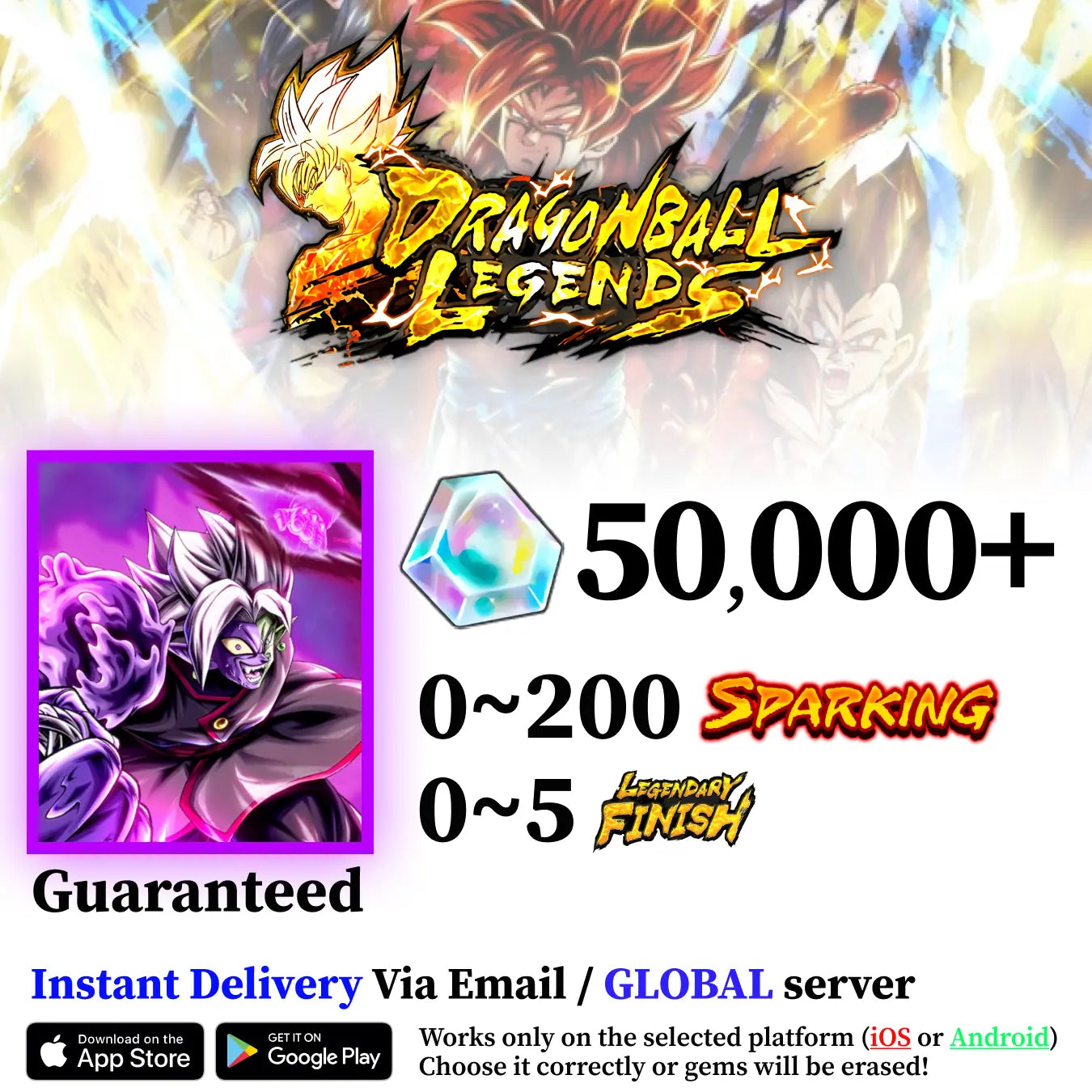 Dragon Ball Legends UL Half-Corrupted Fusion Zamasu Starter Account [iOS/Android]