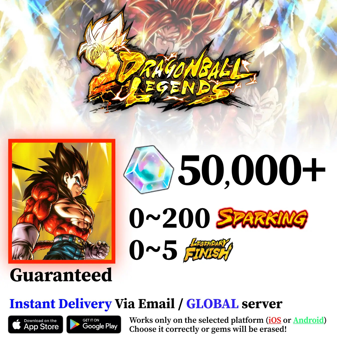 Dragon Ball Legends ULTRA SS4 Vegeta Starter Account [iOS/Android]