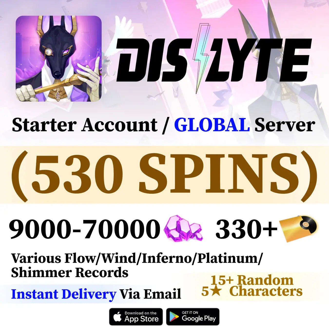 Dislyte Reroll Account with 530 Spins [GLOBAL]