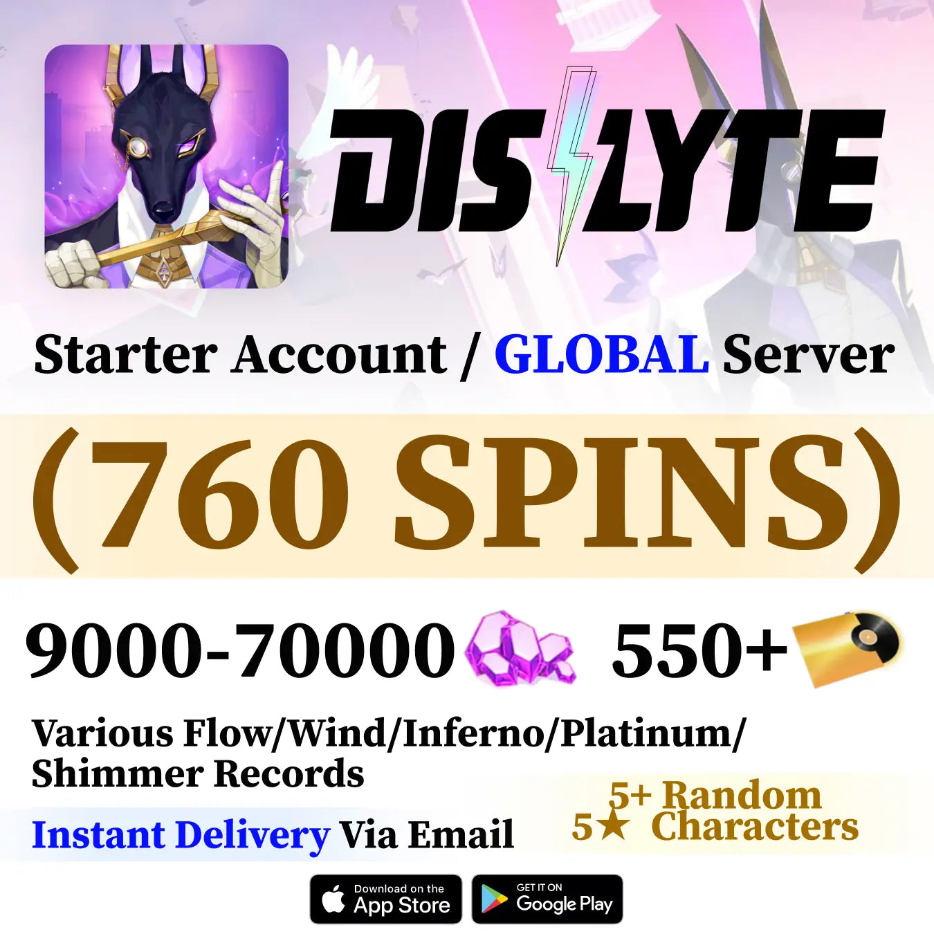 Dislyte Reroll Account with 760 Spins [GLOBAL]