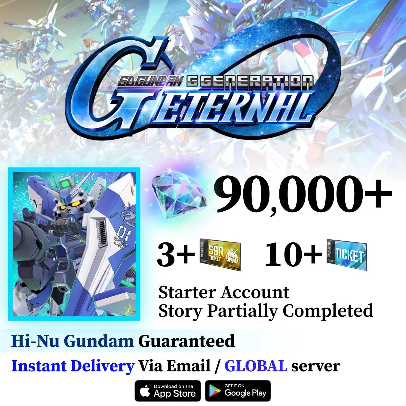 Hi-Nu (EX) Account SD Gundam G Generation ETERNAL [GLOBAL]