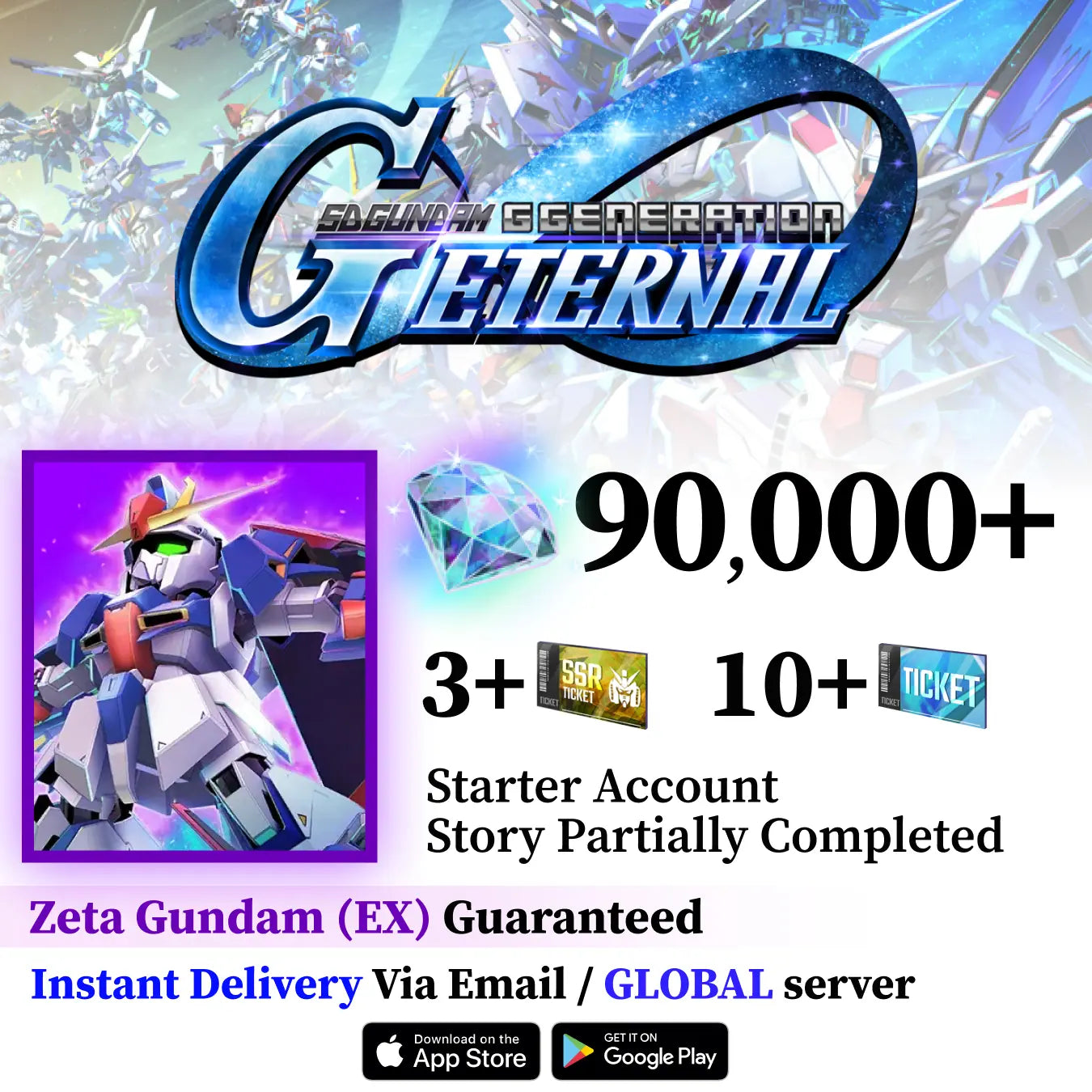 Eternal Zeta Gundam Account SD Gundam G Generation ETERNAL [GLOBAL]