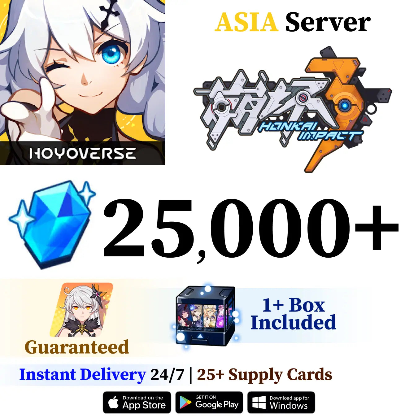 Honkai Impact 3rd Starter Account with Crystals [ASIA]