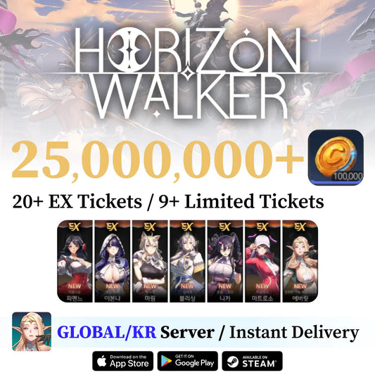 Horizon Walker Reroll Account with Gold Coins [GLOBAL/KR]