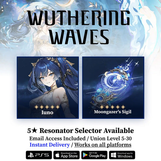 Iuno with Moongazer's Sigil Starter Reroll Account WUWA