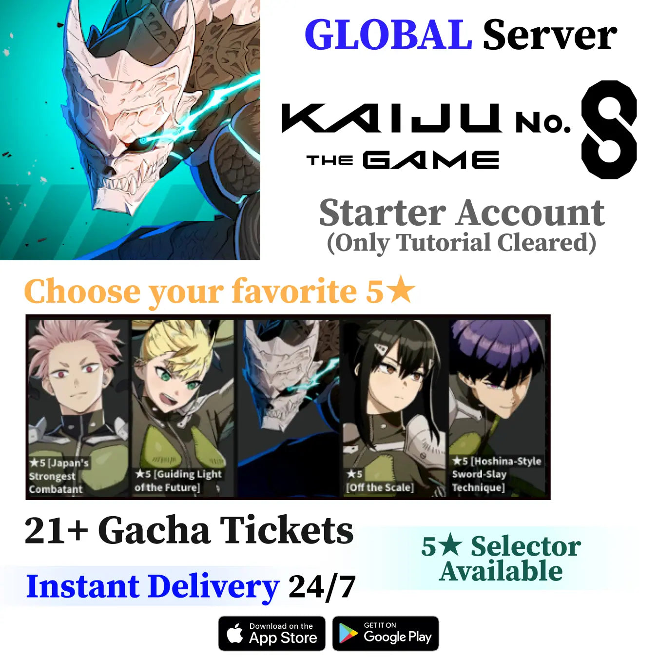 Kaiju No. 8 Starter Account with 5★ [Global]