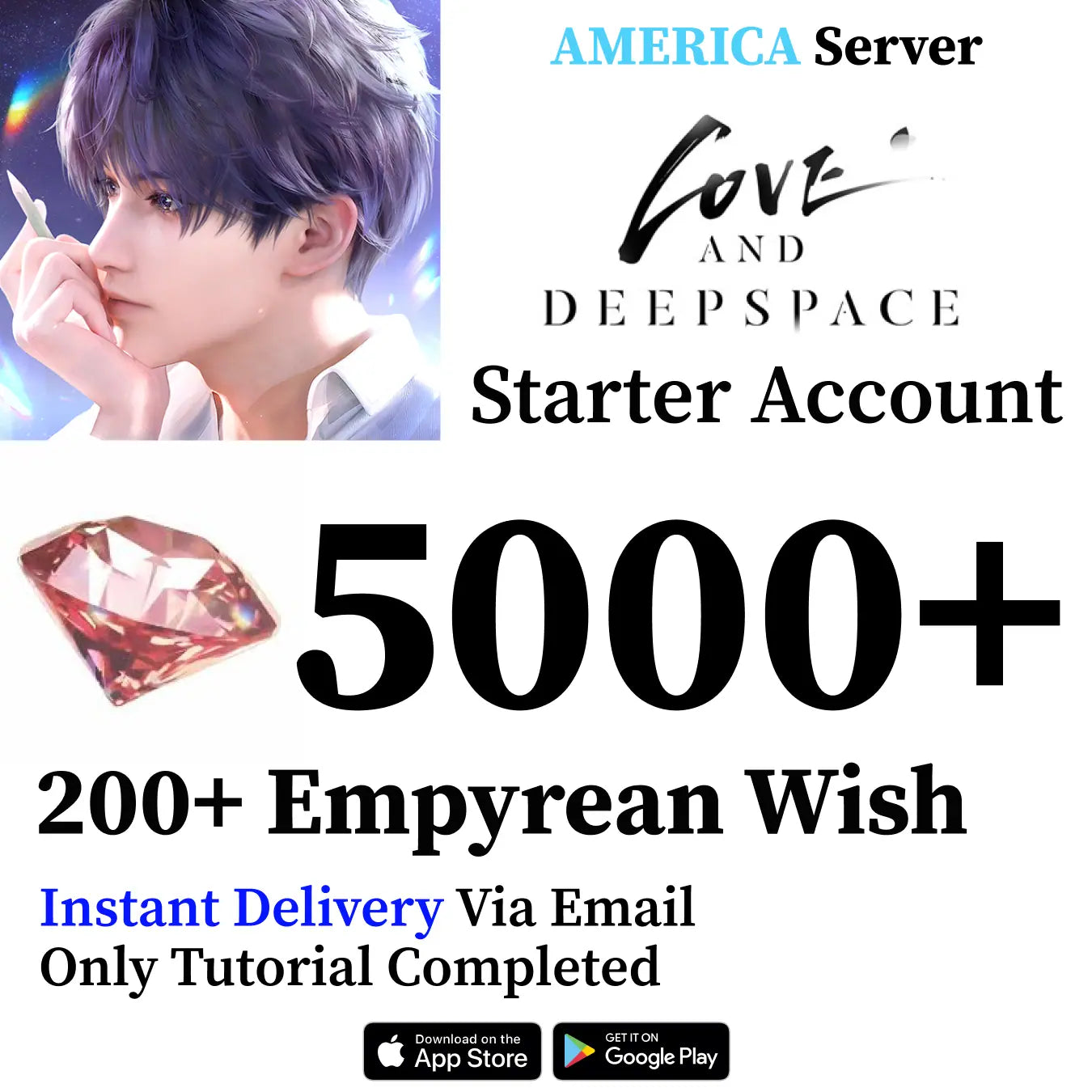 Love and Deepspace Starter Reroll Account [America]