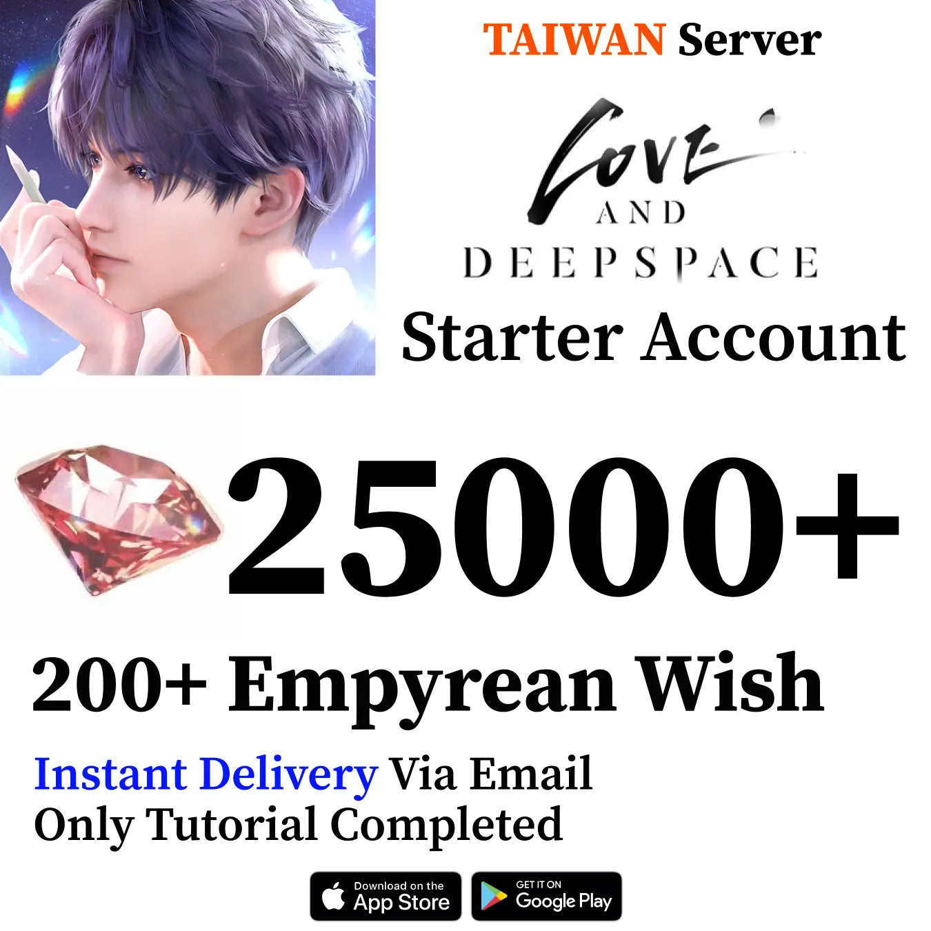 Love and Deepspace Starter Reroll Account [Taiwan]