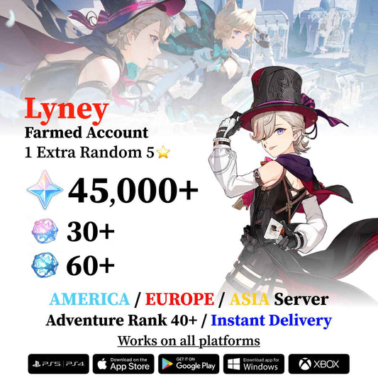 Lyney Reroll Account with 30.000 Primogems
