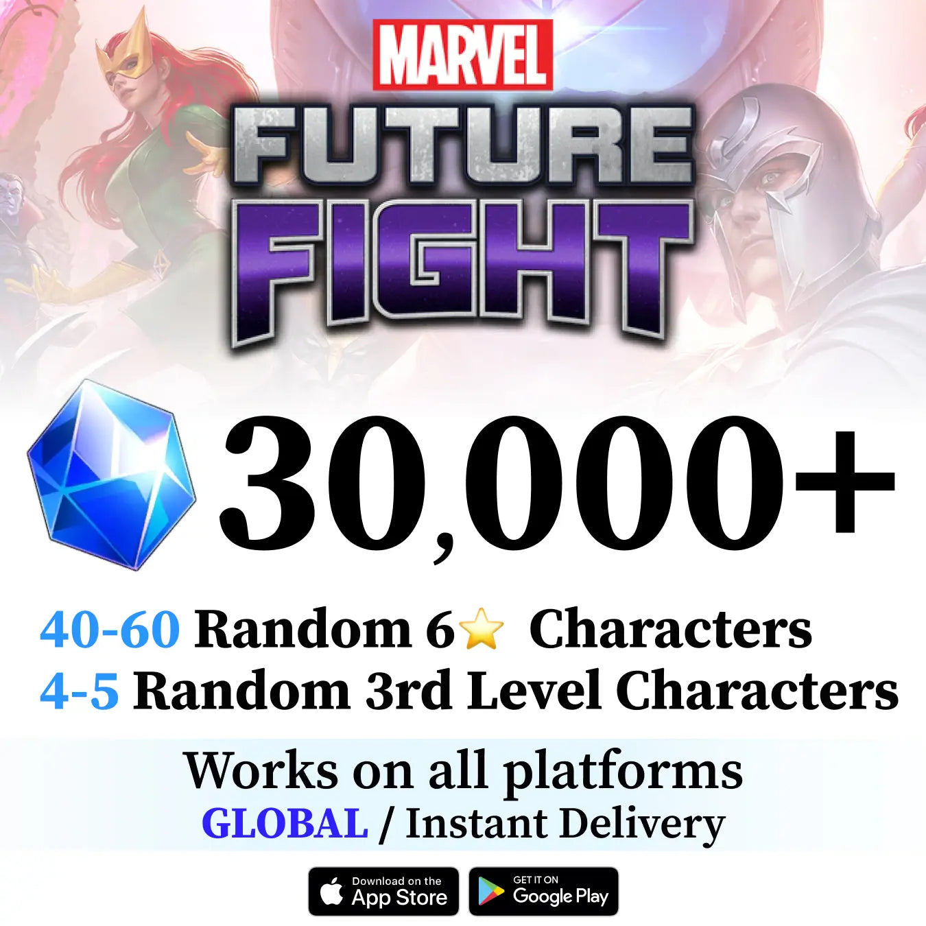 Marvel Future Fight Account: High Diamonds, T4, T3s & CTP Options