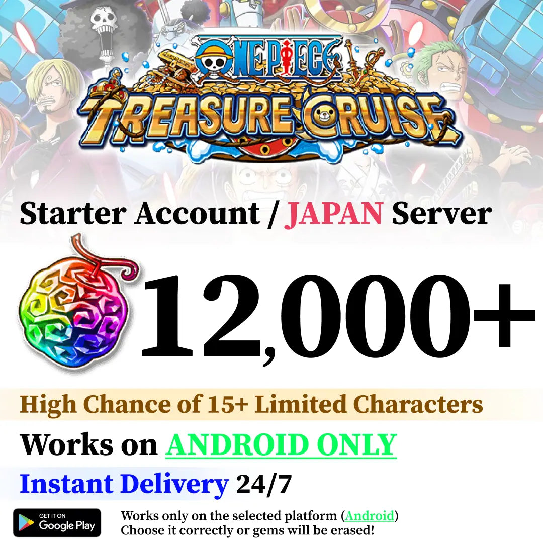 One Piece Treasure Cruise Reroll Account – Japan Server [Android Only]