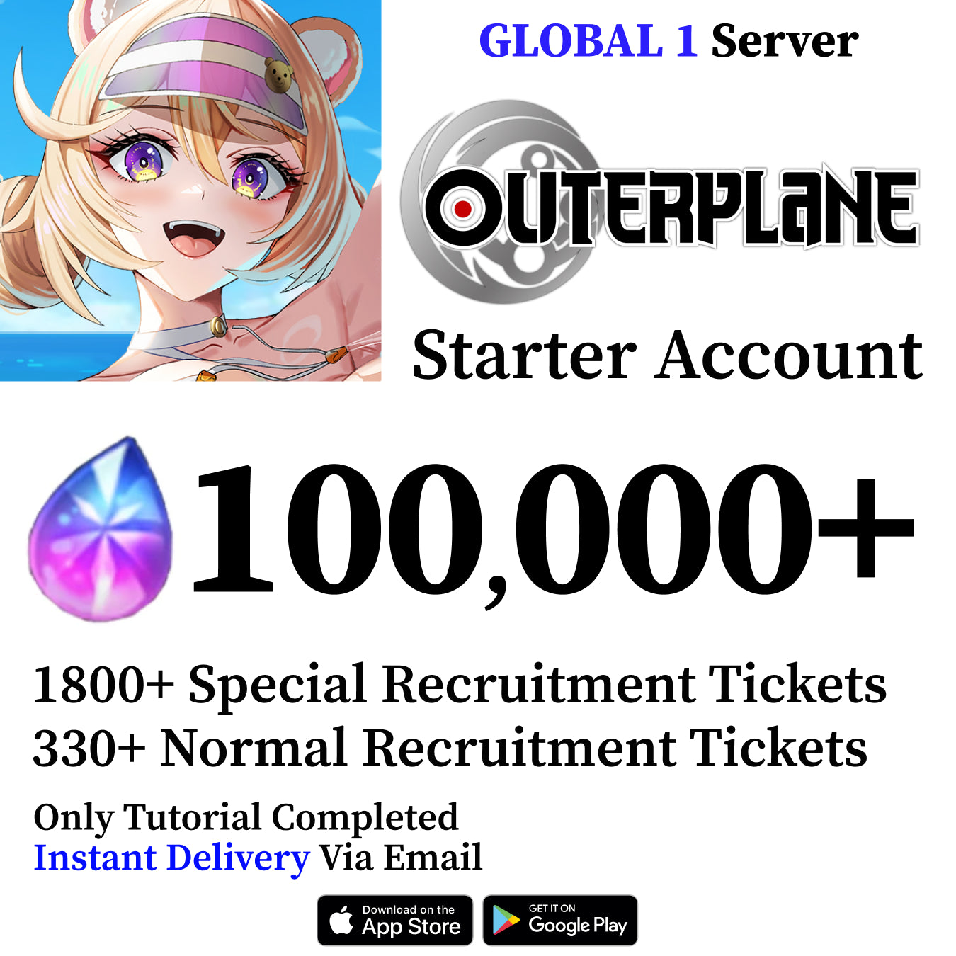 OUTERPLANE Starter Reroll Account [GLOBAL 1]