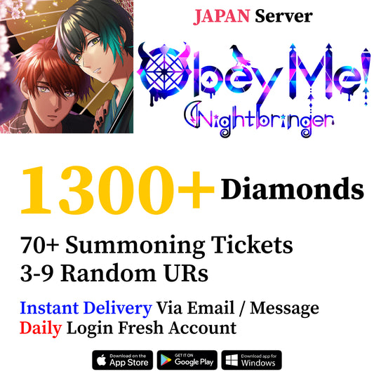 Obey Me! Nightbringer JP Server Account – 1300 Diamonds