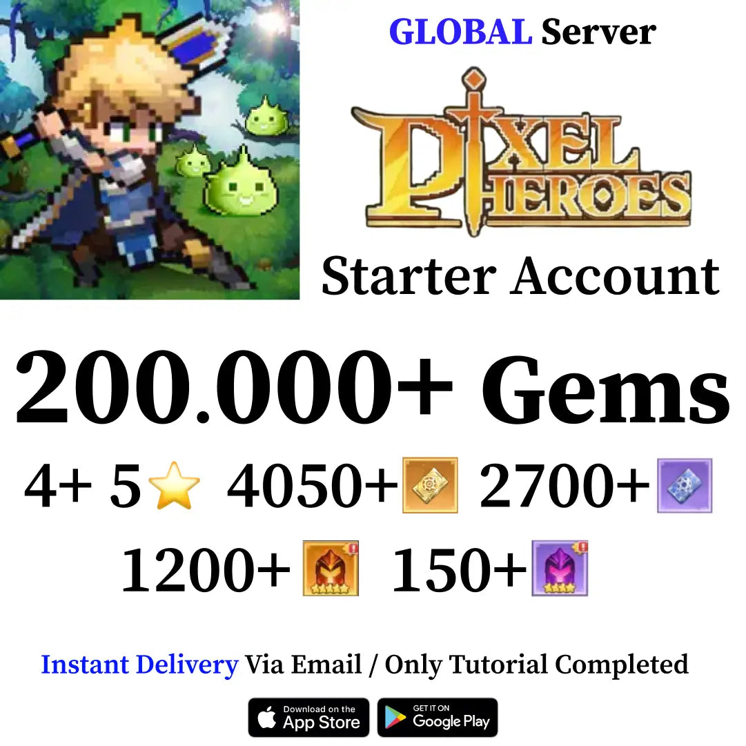Pixel Heroes Starter Account with Starstones [Global]