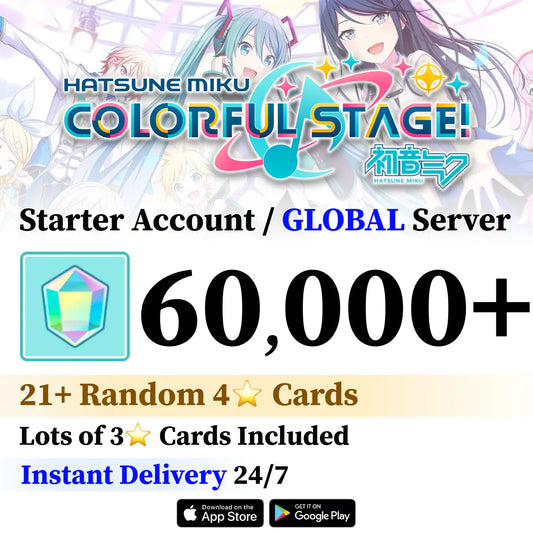 Project Sekai Reroll Account with 60,000+ Gems [GLOBAL]