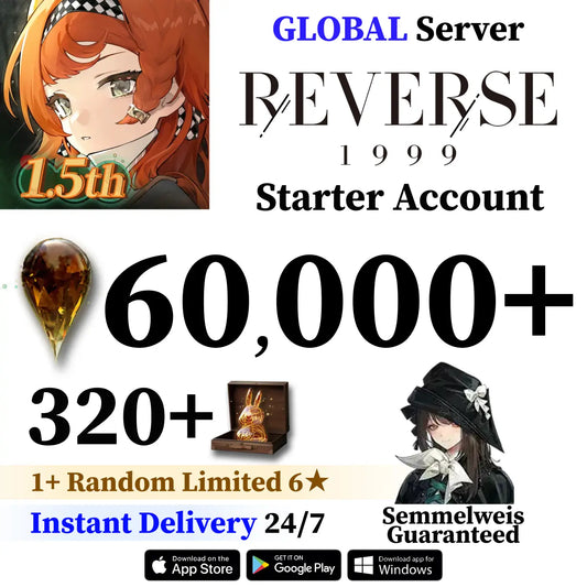 Reverse: 1999 Account | 60k Clear Drops + 300 Unilog | Global Server