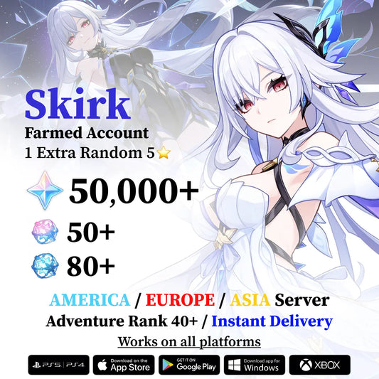 Skirk Reroll Account with Primogems