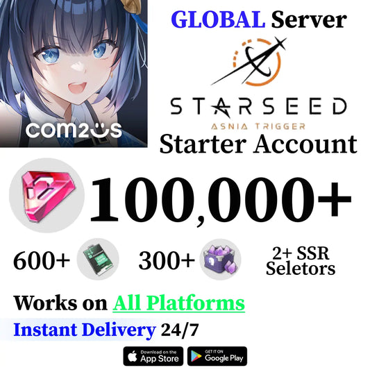 STARSEED: Asnia Trigger Starter 60K–100K Diamonds (Global)