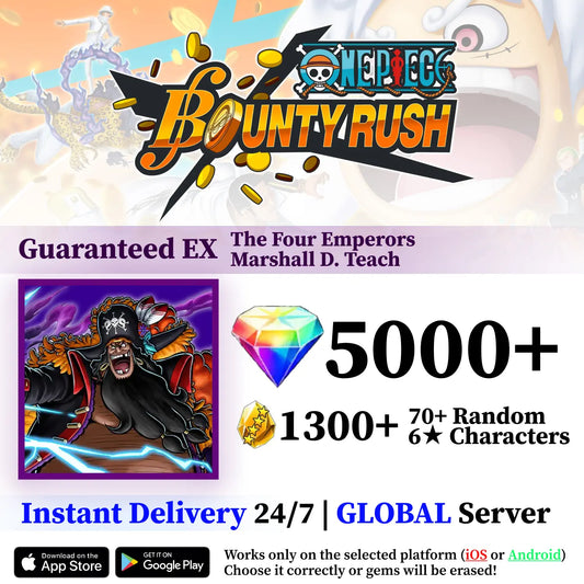 The Four Emperors Marshall D. Teach OPBR Starter Reroll Account