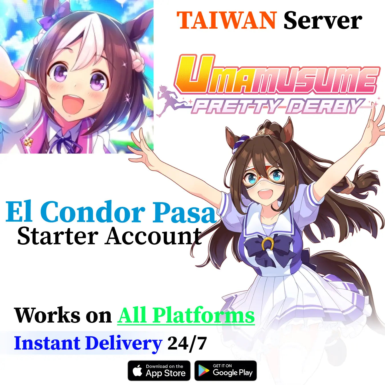El Condor Pasa (Speed) Uma Musume Starter Account with Gems [Taiwan]