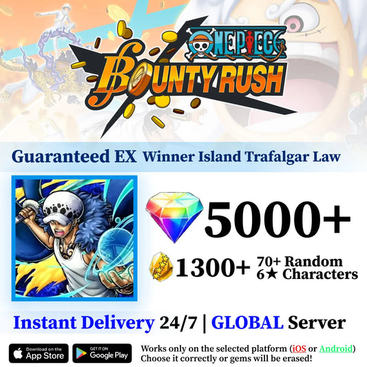 Winner Island Trafalgar Law OPBR Starter Reroll Account