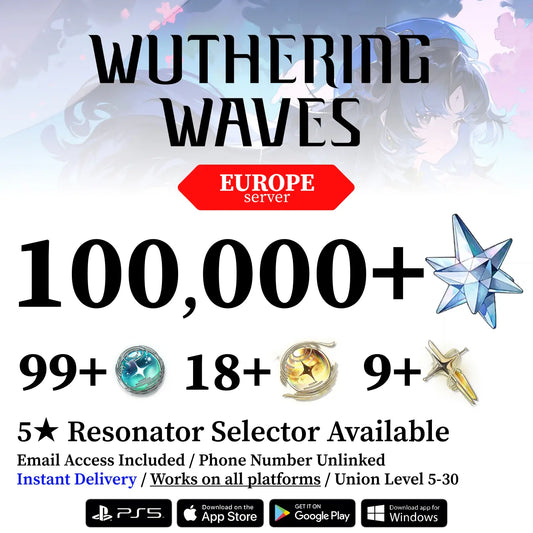 Wuthering Waves Reroll Account with Gems [Europe]