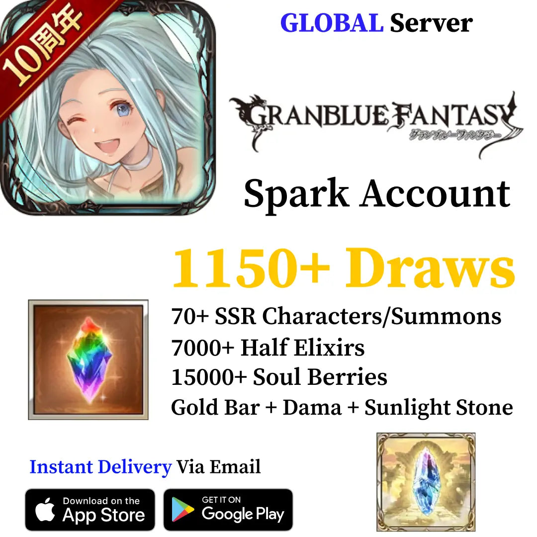 Granblue Fantasy Spark Starter Account with 1150+ Draws [Global]