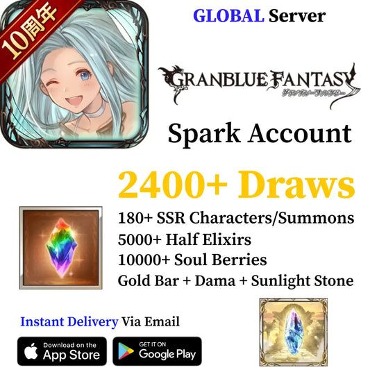 Granblue Fantasy Spark Starter Account with 2400+ Draws [Global]