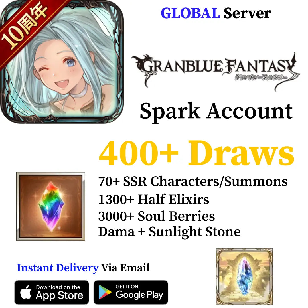Granblue Fantasy Spark Starter Account with 400+ Draws [Global]
